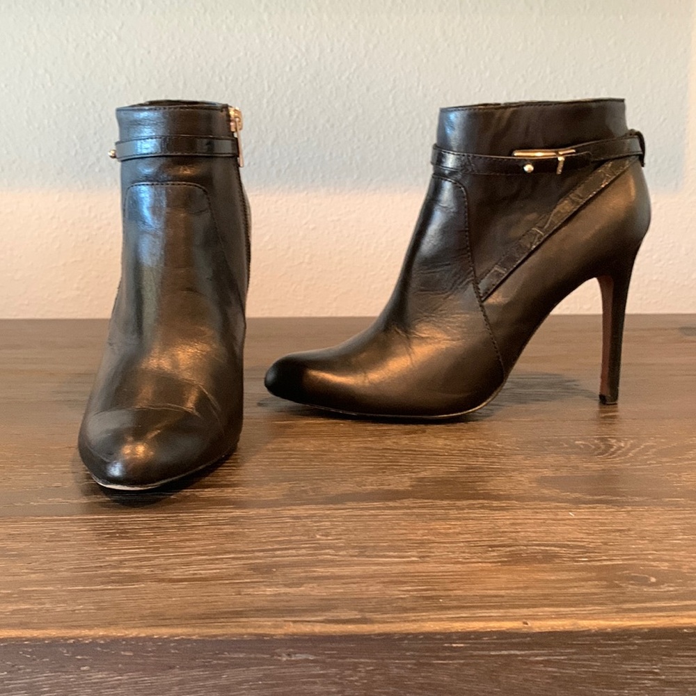 Coach leather booties